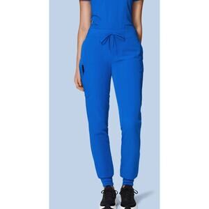 Mandala Women's Royal Blue One Pocket Top and High Waisted Joggers Set- - Size M